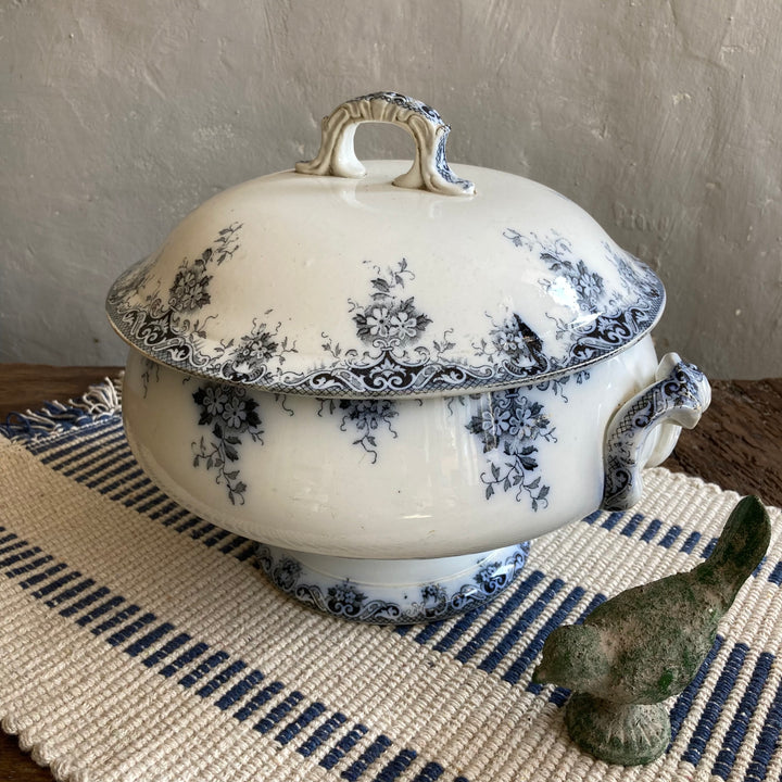 Antique Blue and White French Soupiere