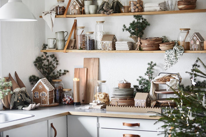 Small Rustic Gingerbread House Tea Light Holder for sale at Source for the Goose