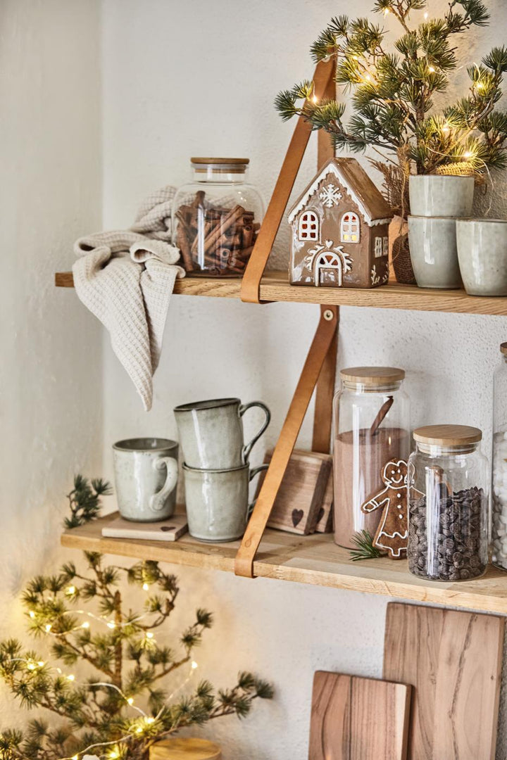 Small Rustic Gingerbread House Tea Light Holder
