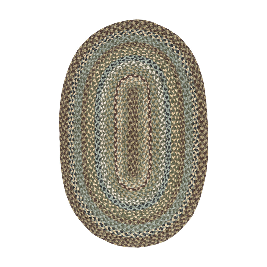 Hedgerow Oval Organic Jute Braided Rug for sale at Source for the Goose, Devon