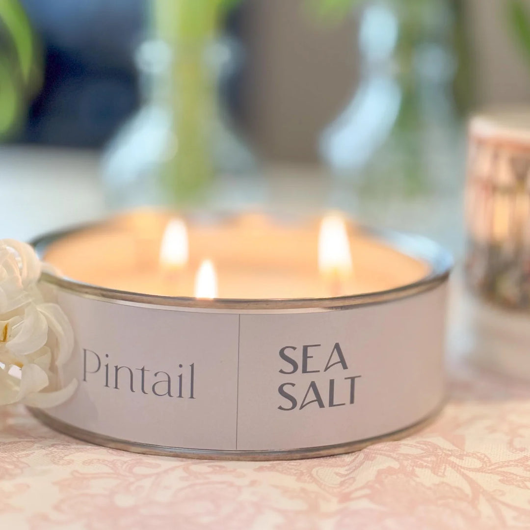 Triple Wick Sea Salt Pintail Candle for sale at Source for the Goose, Devon
