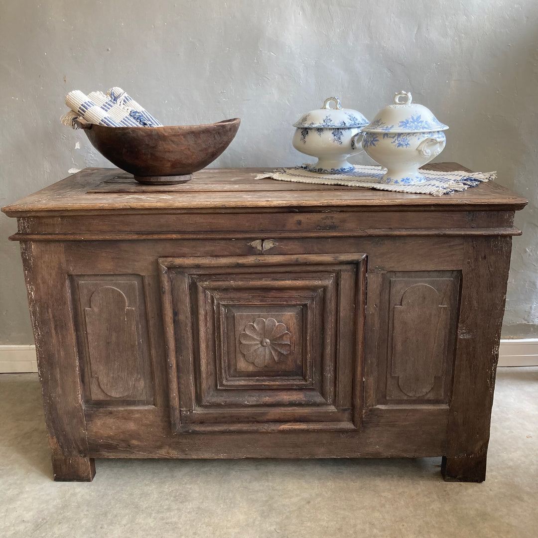 Antique French Coffer Sideboard for sale at Source for the Goose, Devon