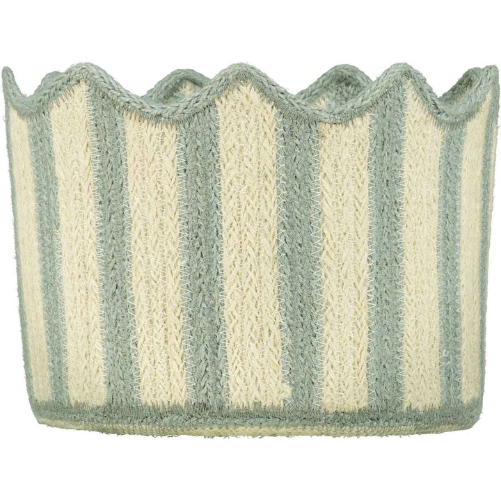 Blue Stripe Tulip Basket by The Braided Rug Company