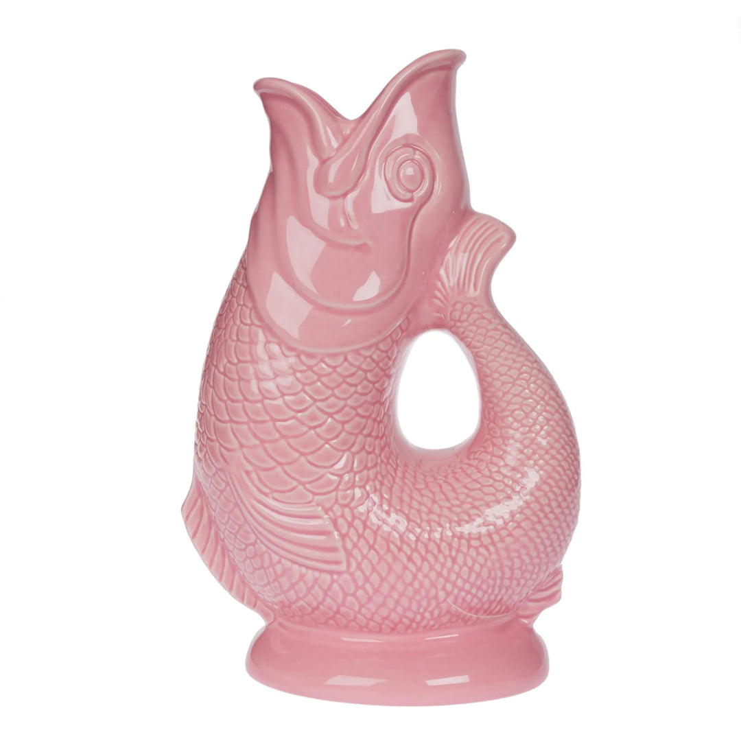 Large Pink Glug Jug for sale at Source for the Goose , Devon