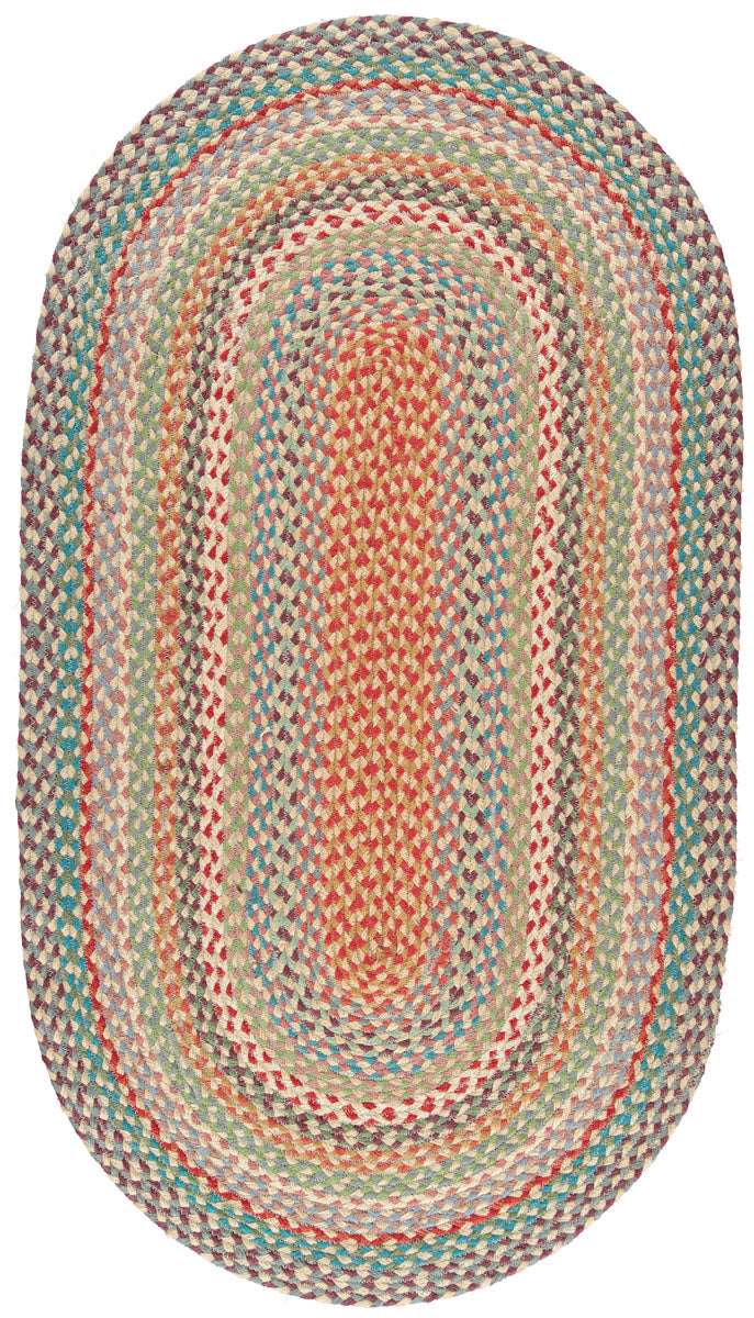 Carnival Oval Organic Jute Rug by the Braided Rug Company