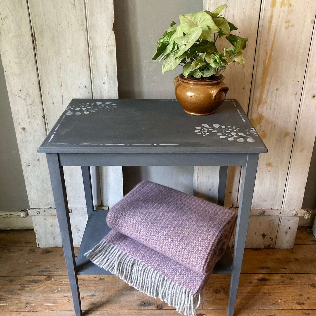 table painted in Annie Sloan Chalk Paint Whistler Grey
