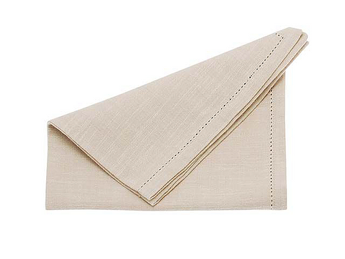 Waltons of Yorkshire Set of 4 Limestone Chambray Napkins