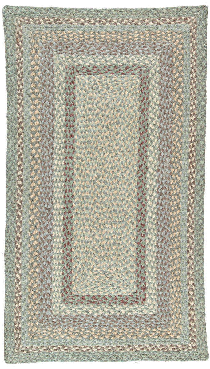 Seaspray Rectangle Organic Jute Rug by The Braided Rug Company