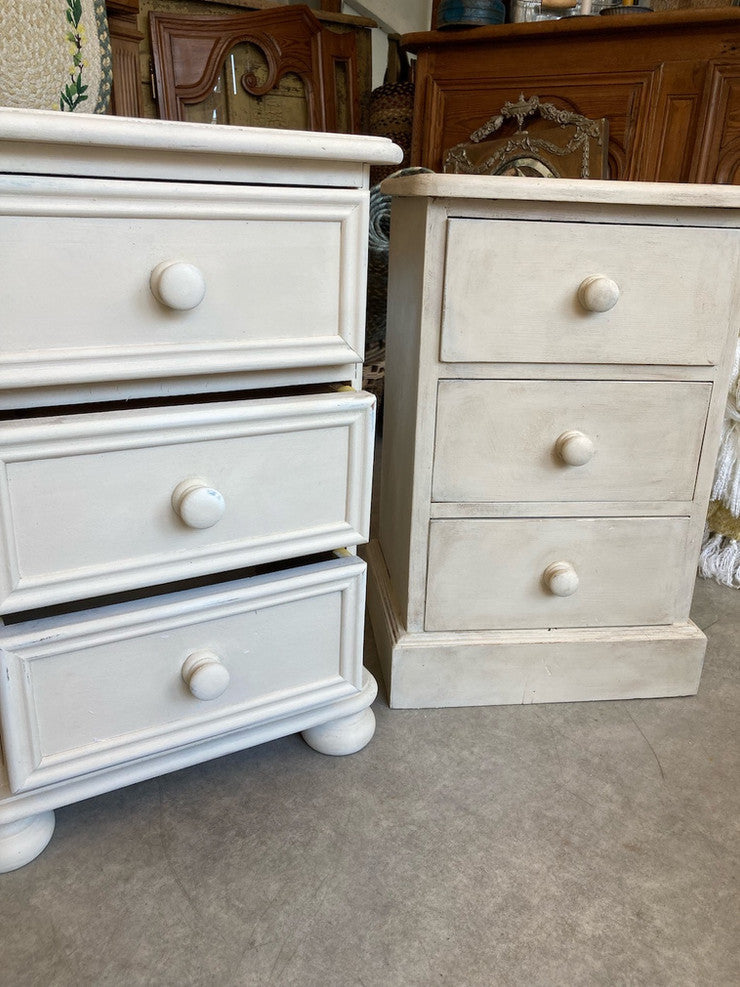 Chalk Painted bedside tables at Source for the Goose, Interiors