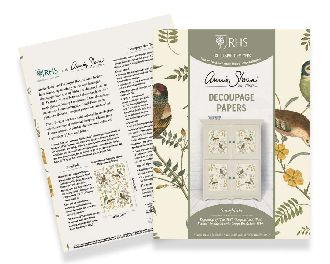 Annie Sloan RHS Songbirds Decoupage Papers