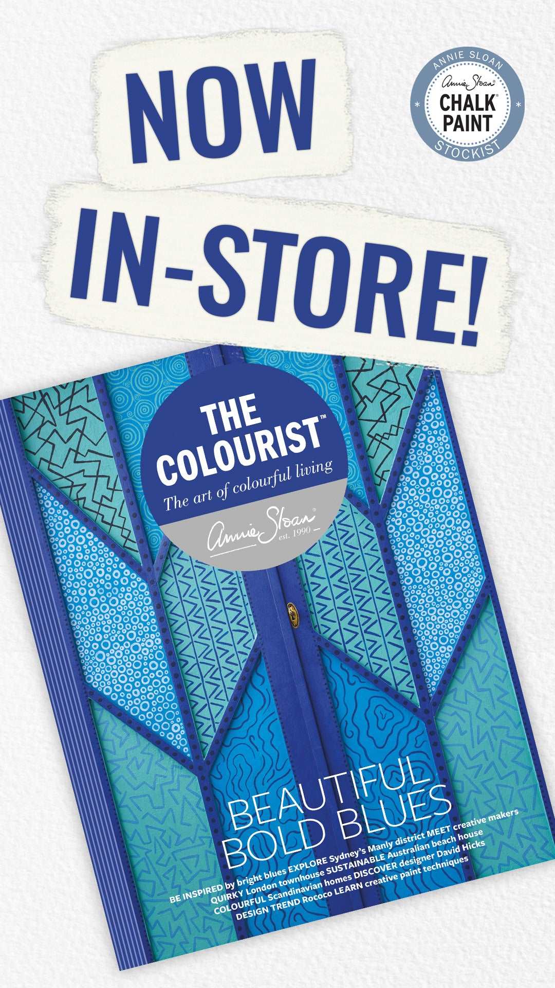 Annie Sloan The Colourist Issue 11 - Beautiful Bold Blues for sale at Source for the Goose 