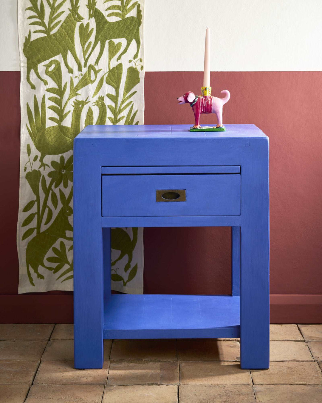 small side table painted in 500ml Frida Blue Chalk Paint® by Annie Sloan
