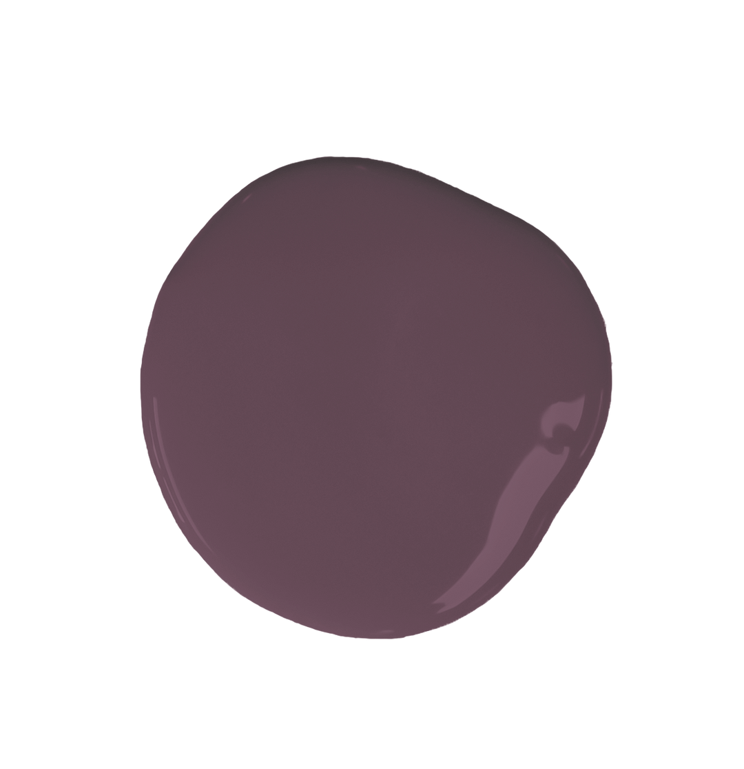 A rich Tyrian Plum Chalk Paint® sample in deep maroon color from Source for the Goose, Devon.