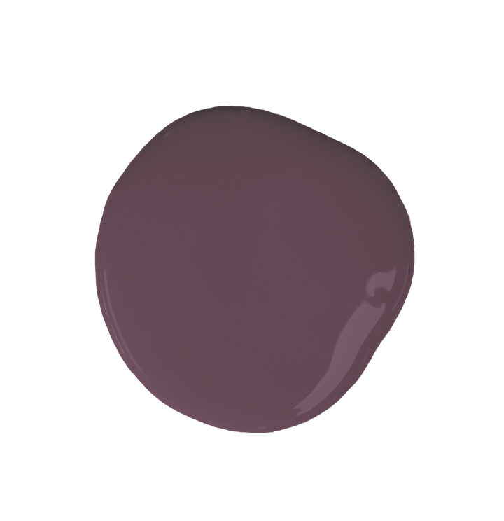 A rich Tyrian Plum Chalk Paint® sample in deep maroon color from Source for the Goose, Devon.