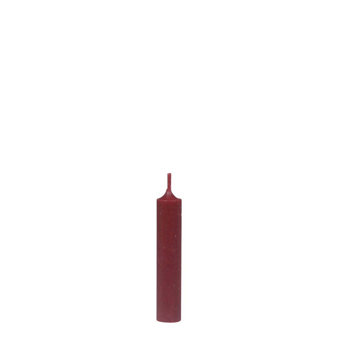 Bundle of 10 Short Deep Red Dinner Candles for sale at Source for the Goose, Devon