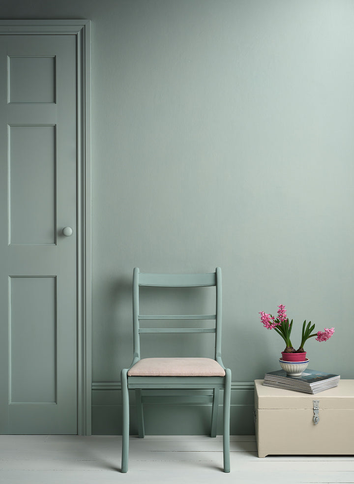woodwork painted in Pemberley Blue Satin Paint