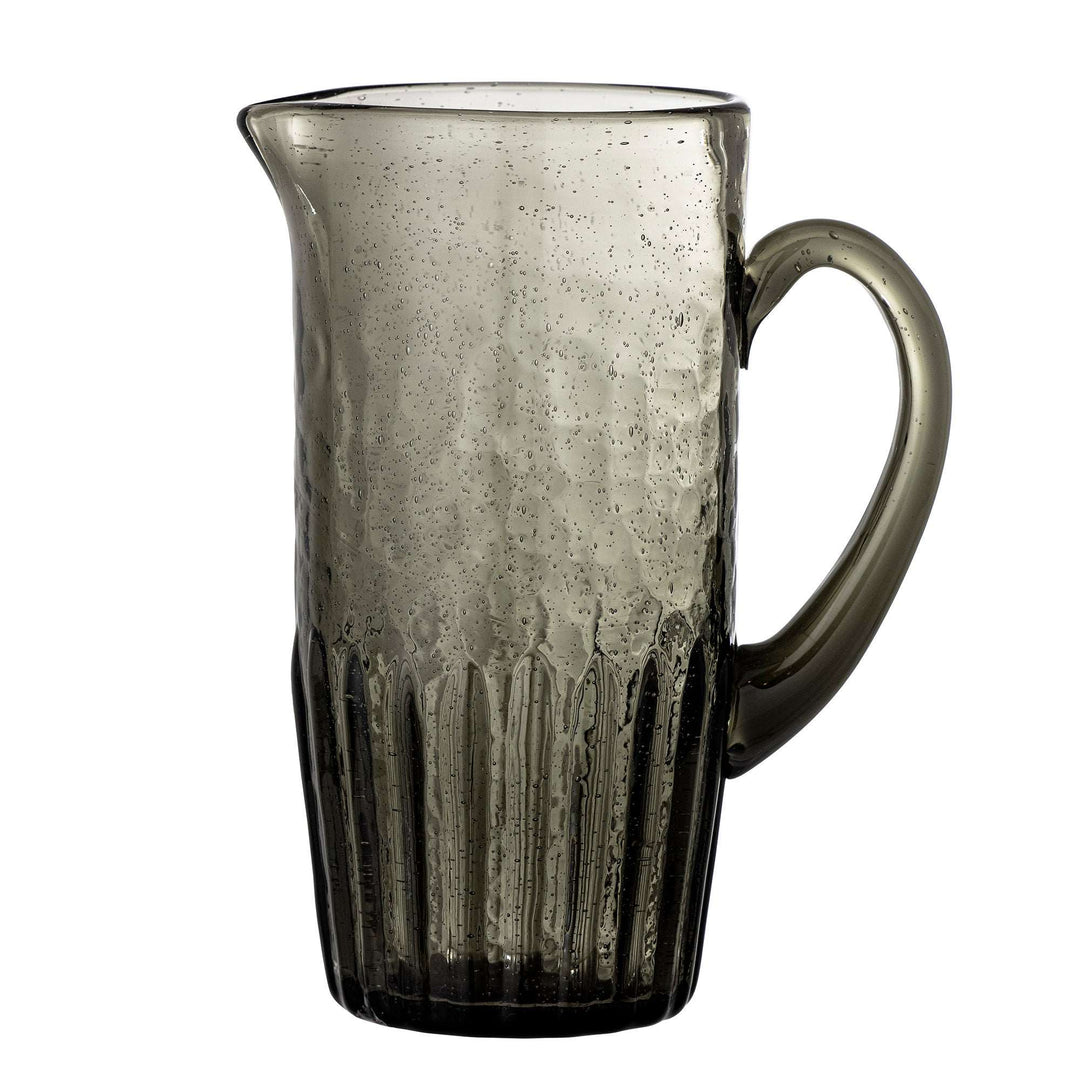 Anora Grey Hand Blown Glass Jug by Bloomingville for sale at Source for the Goose, Devon