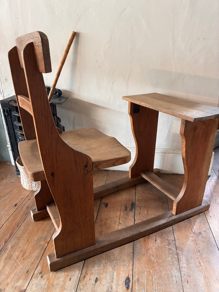 Antique Victorian School Desk and Seat