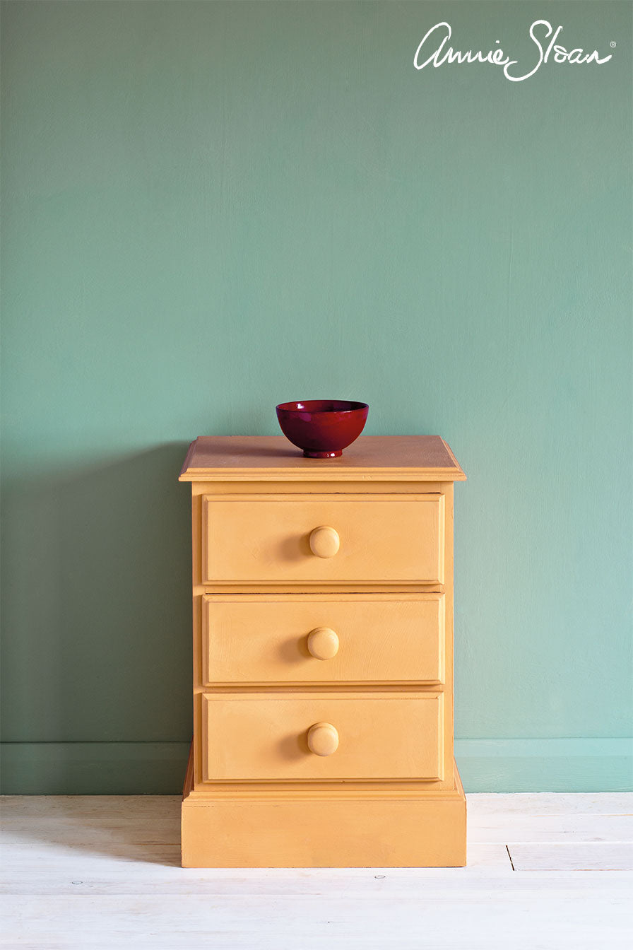 bedside table painted in Arles Chalk Paint by Annie Sloan