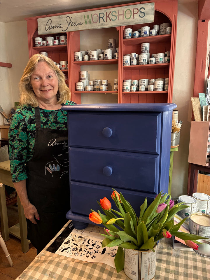 The Essentials of Furniture Painting Workshop – Monday 14th September at Source for the Goose featuring painted furniture.
