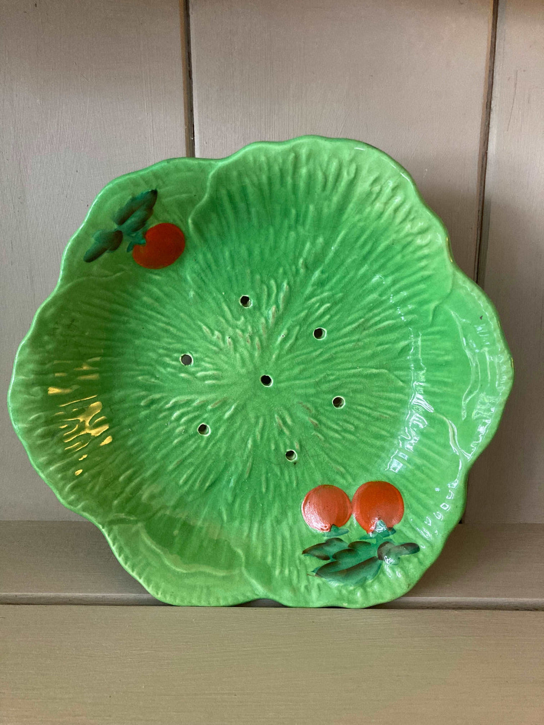 Beswickware Lettuce Leaf Strainer Dish for sale at Source for the Goose, Devon