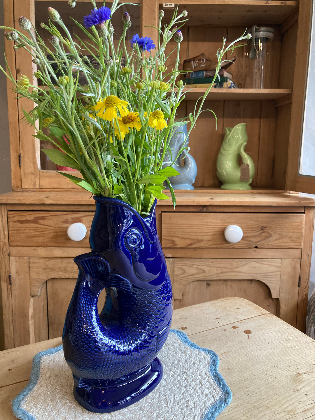 Gluggle jug by Gurgly in Cobalt Blue