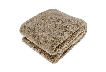 Cosy Cloud Throw in Pretty Pecan folded blanket, showcasing its soft and cozy texture for warmth and elegance.