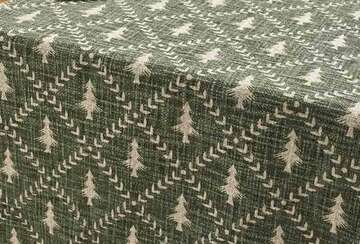 Christmas Tree Trellis Table Runner - Two Colourways featuring a charming green tree pattern.