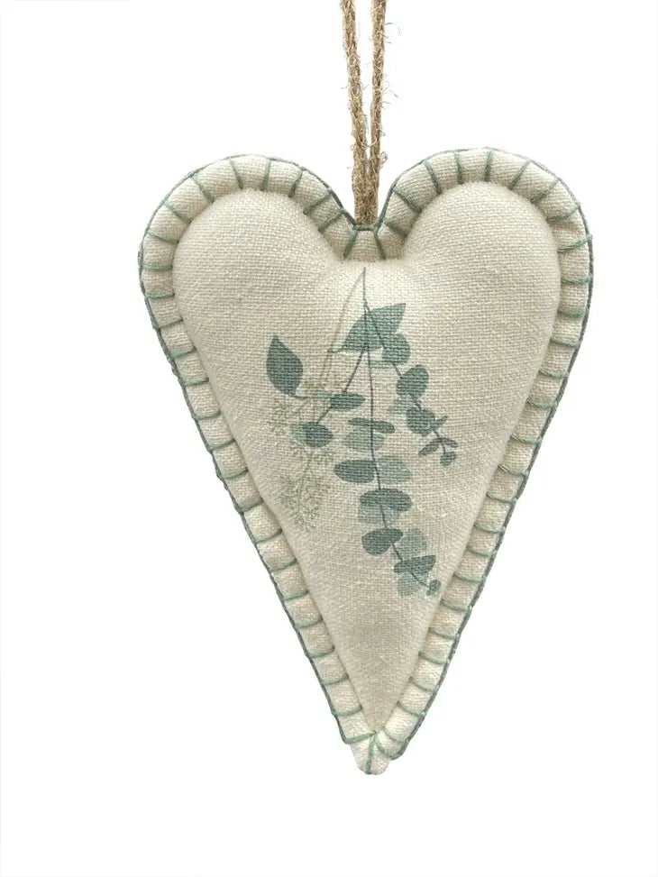 Vintage Style Fabric Hanging Heart for sale at Source for the Goose 