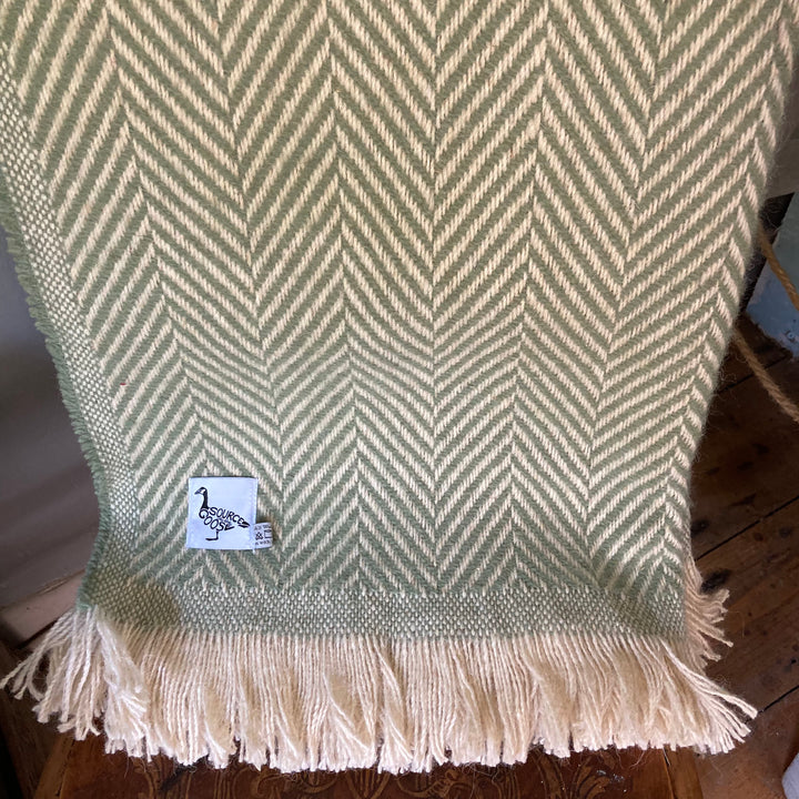 British made recycled wool blanket at Source for the Goose 