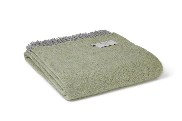 Tweedmill Beehive Fern & Grey Pure New Wool Blanketfor sale at Source for the Goose 