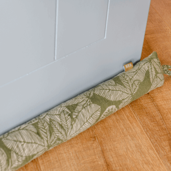 Fig Tree Draught Excluder in Olive Green for sale at Source for the Goose, Devon, UK