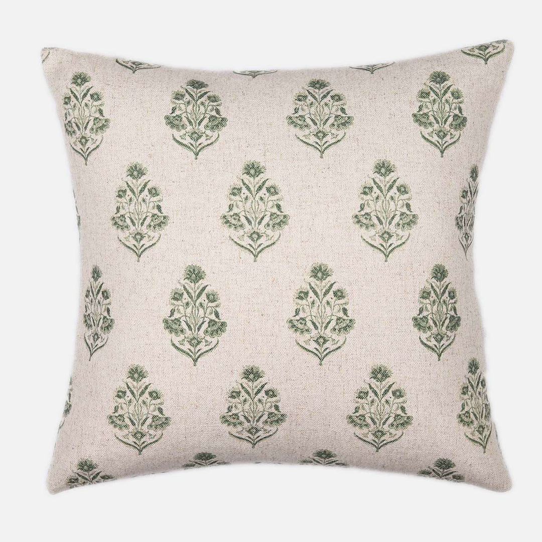 Green Botanical Firenzi Cushion for sale at Source for the Goose, Devon