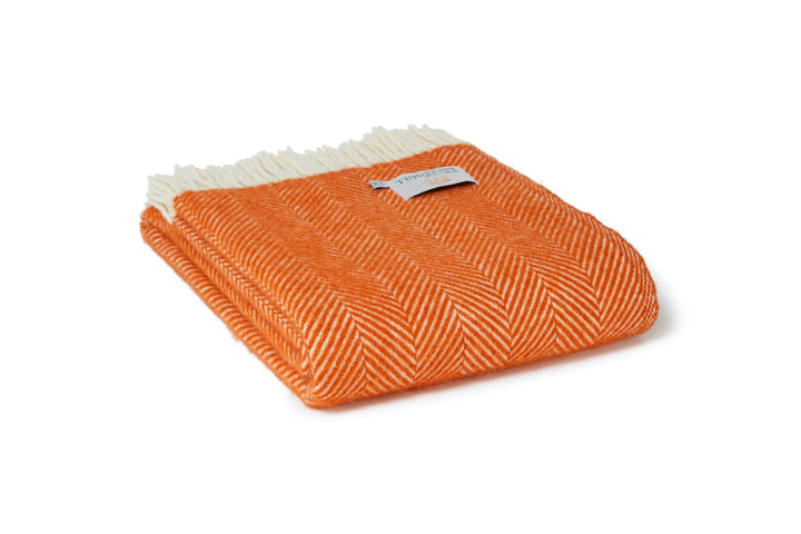 Tweedmill Fishbone Cinnamon Wool Blanket for sale at Source for the Goose 
