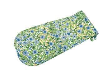 Fleur Blue and Green Floral Double Oven Glove for sale at Source for the Goose 