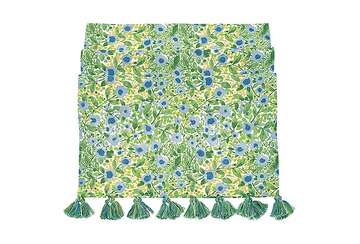 Blue and Green Floral Table Runner for sale at Source for the Goose, Devon