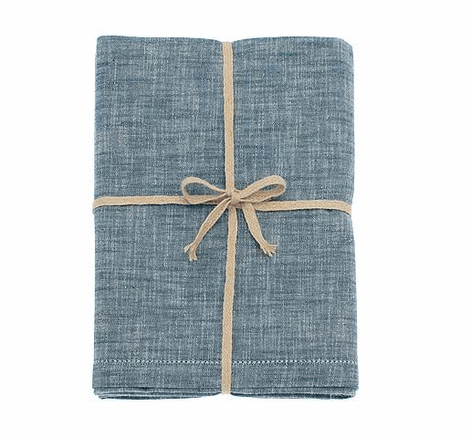 Waltons of Yorkshire Flint Blue Chambray Tablecloth