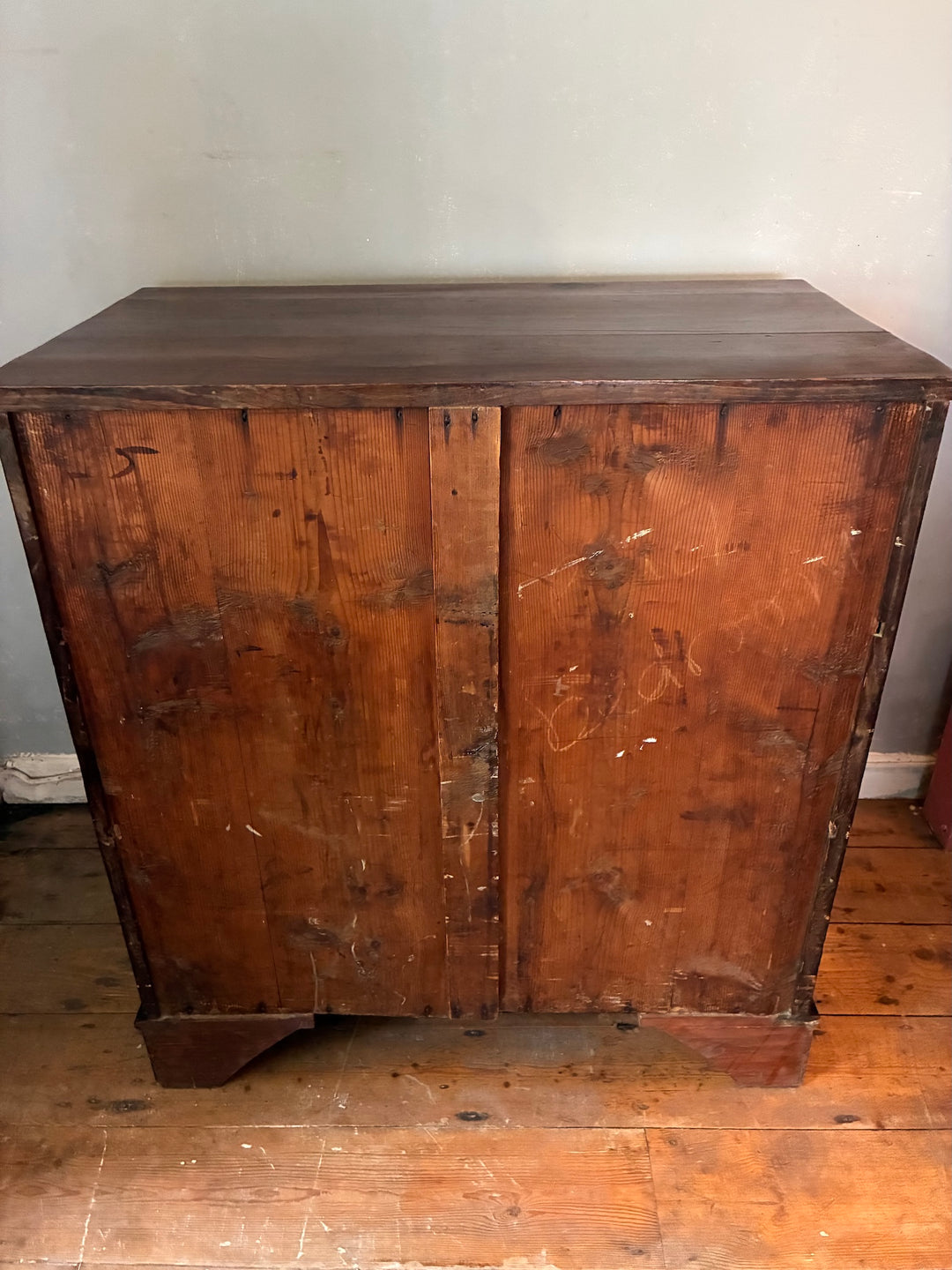 Antique Oak Chest of Drawers - Georgian shown in rustic wooden finish, showcasing character and charm from Source for the Goose, Devon.