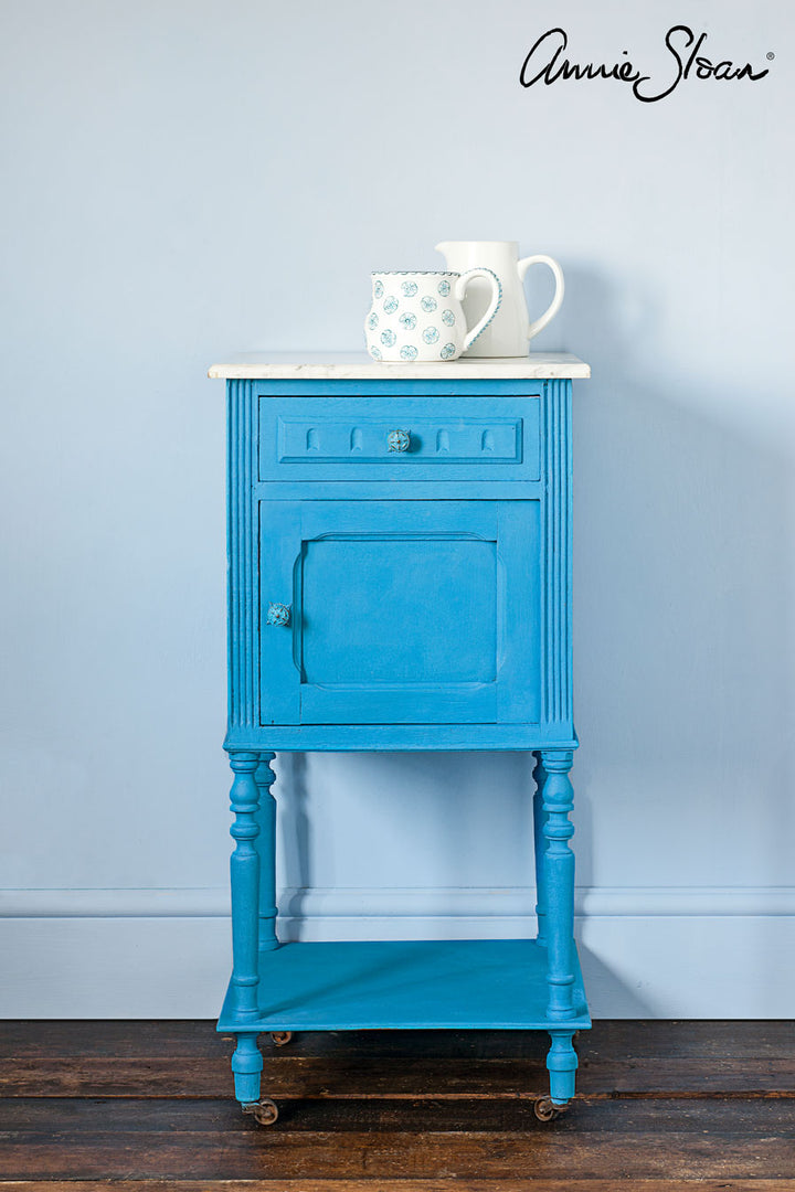 pot cupboard painted in Annie Sloan Giverny Chalk Paint