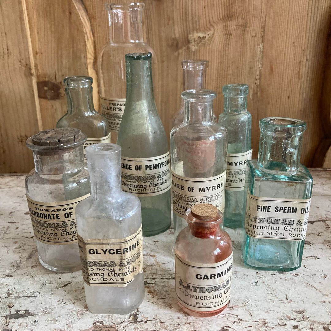 Vintage Apothecary Bottles for sale at Source for the Goose 