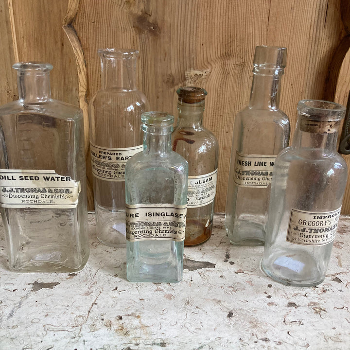 Vintage Chenist's Bottles at Source for the Goose 