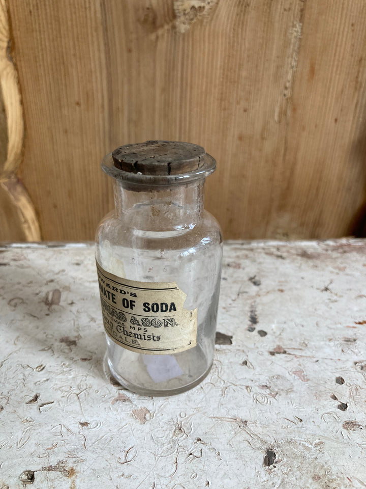Bicarbonate of Soda Vintage chemist bottle
