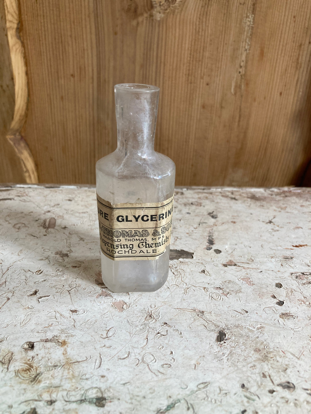 Pure Glycerine Vintage Dispensing Chemist Bottle