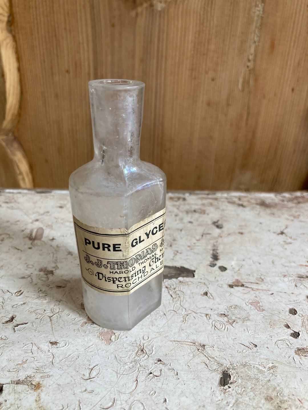 Pure Glycerine Vintage Dispensing Chemist Bottle