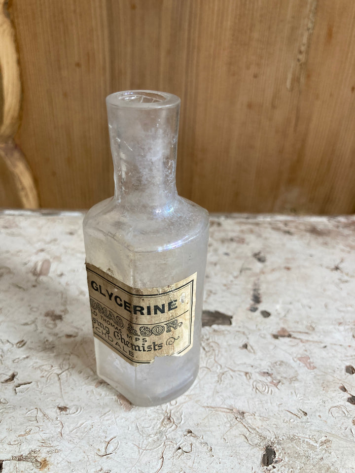 Pure Glycerine Vintage Dispensing Chemist Bottle