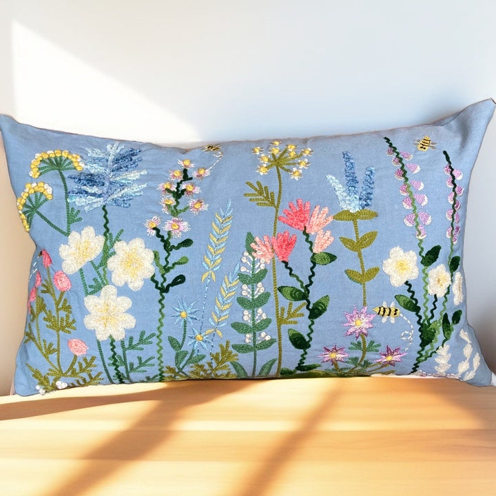 Rectangular Meadow Flower Cushion