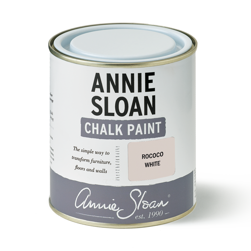 120ml Rococo White Chalk Paint® by Annie Sloan, perfect for vintage and contemporary projects. Available at Source for the Goose Devon.