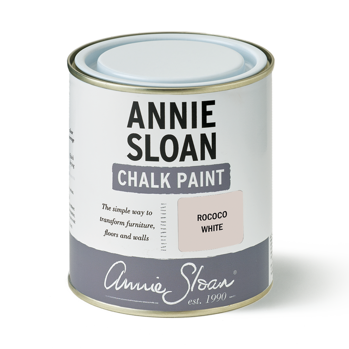 120ml Rococo White Chalk Paint® by Annie Sloan, perfect for vintage and contemporary projects. Available at Source for the Goose Devon.