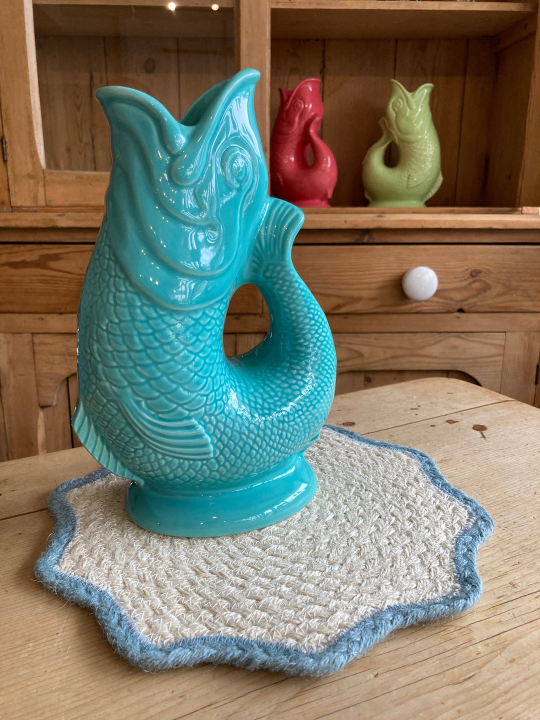 Gluggle jug in Aqua by Gurgly at Source for the Goose 
