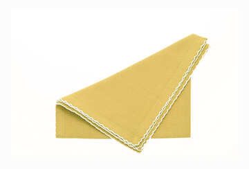 Lemon yellow scallop napkin by Source for the Goose Devon, perfect for summer dining and vibrant table settings.